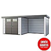 Telluria Caseta metálica Classico 2724 con salón a la derecha (Medidas ext. (An x Pr): 572 x 258 cm, Acero, Blanco, Sin set) | BAUHAUS