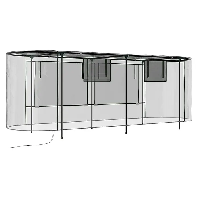 Vitavia Hochbeet-Abdeckung 858 Plus - 238 x 78 x 95 cm, Farbe: Transparent - Das Bild zeigt eine detaillierte Ansicht eines stilvollen Outdoor-Pavillons, ideal für Veranstaltungen oder Entspannung im Freien.
