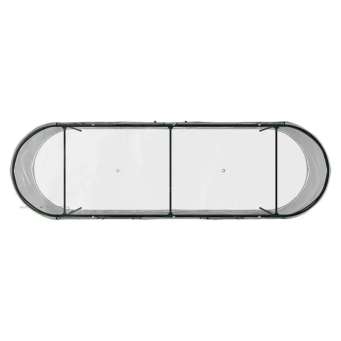 Vitavia Hochbeet-Abdeckung 858 Plus - 238 x 78 x 95 cm, Farbe: Transparent - Dunkler Gewächshaustunnel für Pflanzen. Ideal für den Einsatz im Garten zum Schutz vor Witterungseinflüssen.