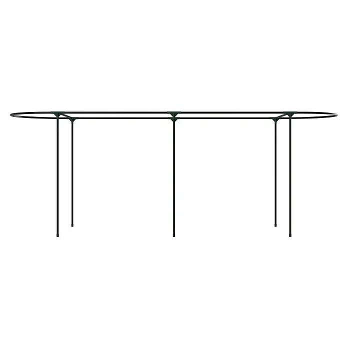 Vitavia Hochbeet-Abdeckung 858 Plus - 238 x 78 x 95 cm, Farbe: Transparent - Der Bus Shelter ist in dunklen Farben gehalten und verfügt über ein schlichtes Design, das Funktionalität mit minimalistischer Ästhetik verbindet.
