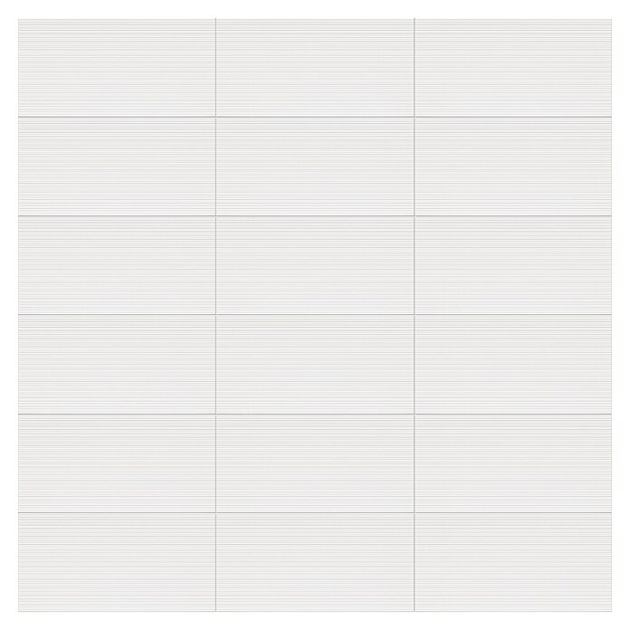 DryTile Wandfliese Palazzo Strukturiert Rille (30 x 60 cm, Weiß, Matt) | BAUHAUS