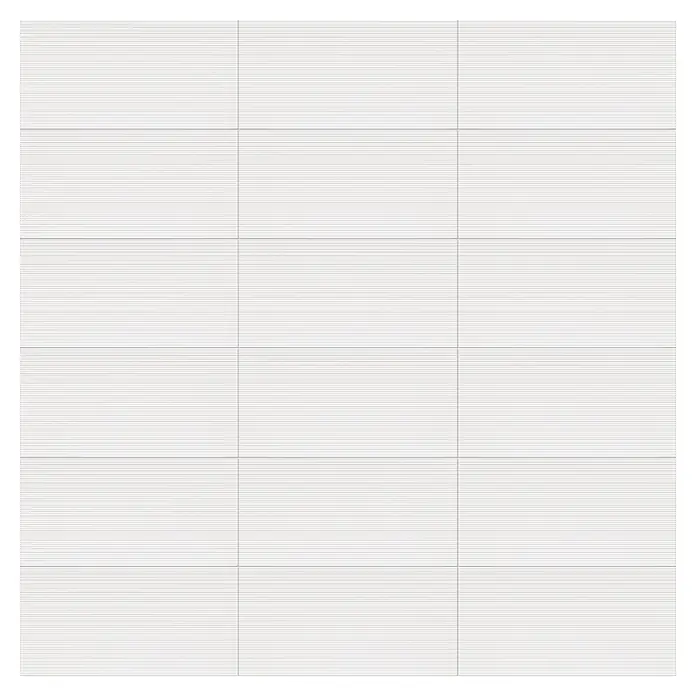 DryTile Wandfliese Palazzo Strukturiert Rille - 30 x 60 cm, Weiß, Matt - Elegante weiße Wandfliesen mit horizontaler Textur. Perfekt für moderne Badezimmer und Küchen, schaffen eine helle und saubere Atmosphäre.