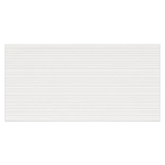 DryTile Wandfliese Palazzo Strukturiert Rille - 30 x 60 cm, Weiß, Glänzend - Elegantes, weißes, geripptes Papier, ideal für kreative Projekte und stilvolle Hintergründe. Vielseitig einsetzbar für Bastelarbeiten und Dekorationen.