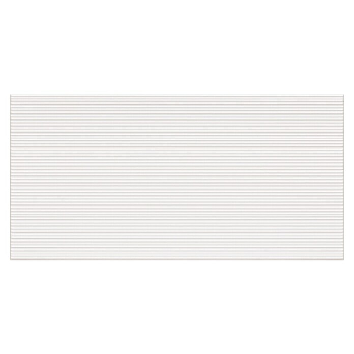 DryTile Wandfliese Palazzo Strukturiert Rille (30 x 60 cm, Weiß, Matt) | BAUHAUS