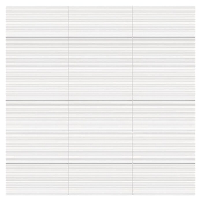 DryTile Wandfliese Palazzo Strukturiert Rille (30 x 60 cm, Weiß, Glänzend) | BAUHAUS