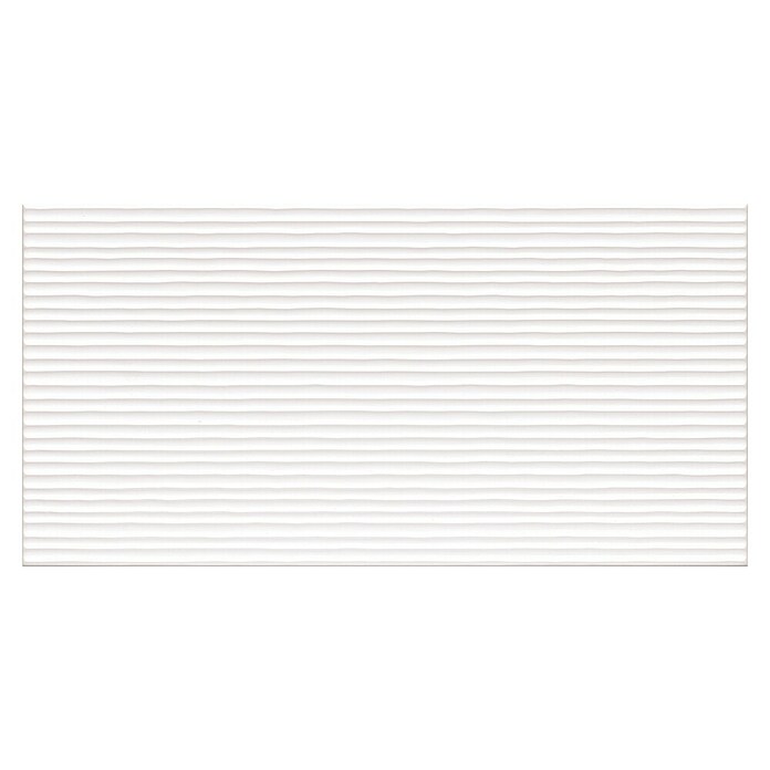 DryTile Wandfliese Palazzo Strukturiert Linie (30 x 60 cm, Weiß, Matt) | BAUHAUS