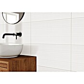 DryTile Wandfliese Palazzo Strukturiert Rille (30 x 60 cm, Weiß, Glänzend) | BAUHAUS
