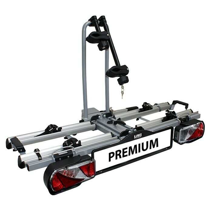LAS Fahrradträger Premium (Geeignet für: 2 Fahrräder, Traglast: Max. 60 kg, Passend für: Fahrzeuge mit Anhängerkupplung)