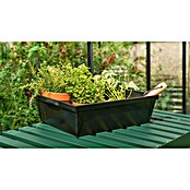 Pflanzschale eckig Pergart (L x B x H: 28,5 x 38,5 x 11,5 cm, Stahl, Schwarz) | BAUHAUS