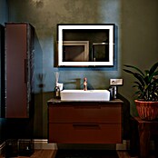 Camargue Stella LED-Lichtspiegel (80 x 60 cm, Mit Kippschalter, Mit eckigen Kanten)