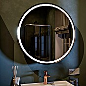 Camargue Point LED-Spiegelschrank (B x H: 74 x 74 cm, Holz, Anthrazit, DIN Anschlag: Rechts) | BAUHAUS