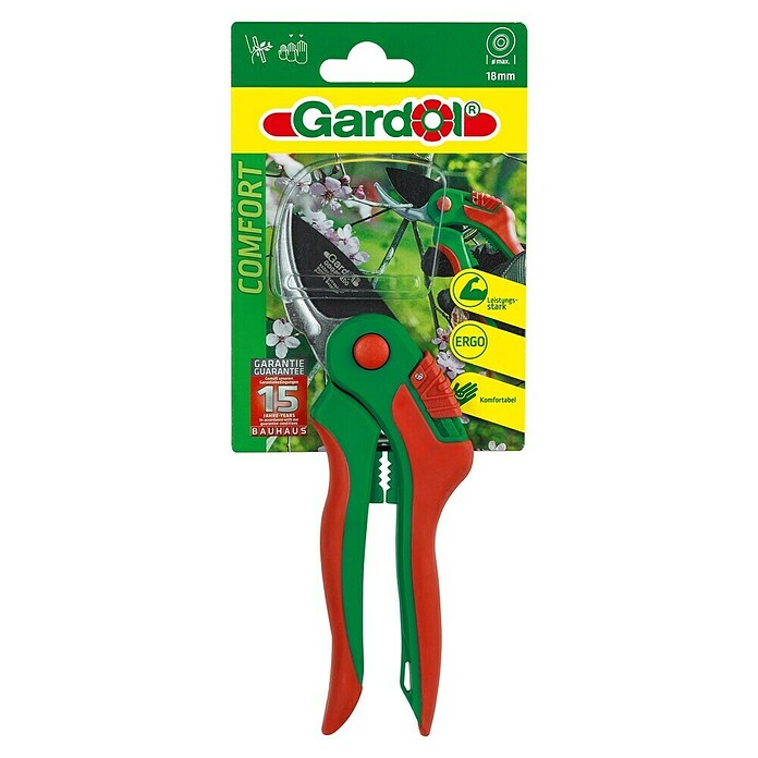 Gardol Comfort Snoeischaar (Bypass, Max. takdikte: 18 mm, Met sapgroef (tuinschaar))