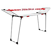Vileda Tendedero con alas Infinity Flex extensible (Longitud cuerda de tender: 30 m, L x An x Al: 304 x 56 x 128 cm, Blanco) | BAUHAUS