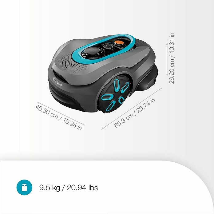 Gardena Mähroboter Smart Sileno Sense (400 m², Schnittbreite: 16 cm, Kamera-gestützte Navigation, GPS) | BAUHAUS
