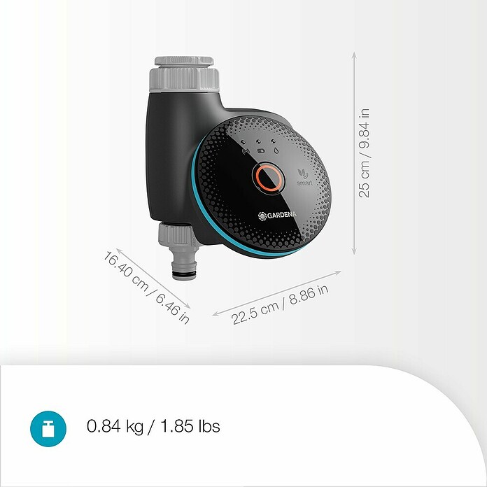Gardena Smart system Zalivalni računalnik Water Control Set  (Delovni tlak: 0,5 bar - 12 bar, Čas namakanja: 1 min - 10 h) | 7316 - Bewässerungscomputer | IAFB - Systemteile Wassertechnik | IAF - Wassertechnik | IA - Gartenhartware | I - Stadtgarten | BAUHAUS