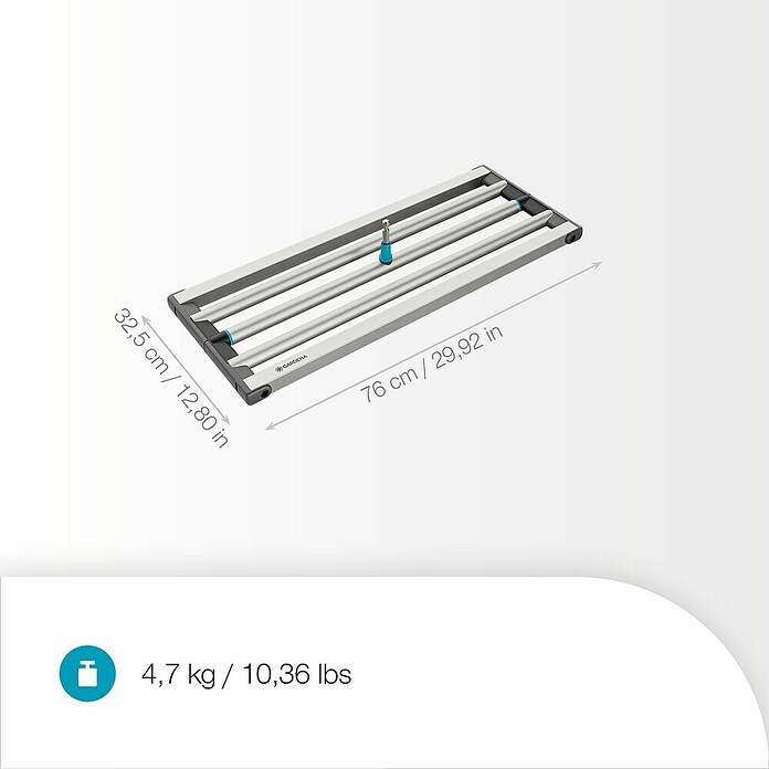 Gardena Combisystem Rastrillo nivelador de césped (Anchura de trabajo: 76 cm, Acero) | BAUHAUS