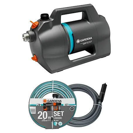 Gardena  Gartenpumpen-Set 5200 Silent inkl. Schlauch & Sauggarnitur
