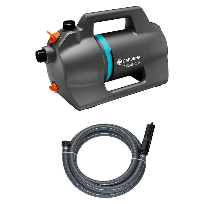 Gardena Gartenpumpen-Set 5000 Silent inkl. Sauggarnitur (550 W, Max. Fördermenge: 5 000 l/h) | BAUHAUS