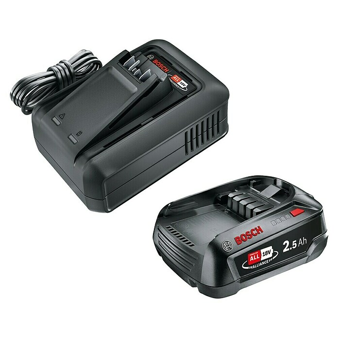 Bosch Power for All 18V Početni set baterija i punjač P4A QC AL18V-44+1x2.5Ah  (1 baterija, 18 V, 2,5 Ah) | BAUHAUS