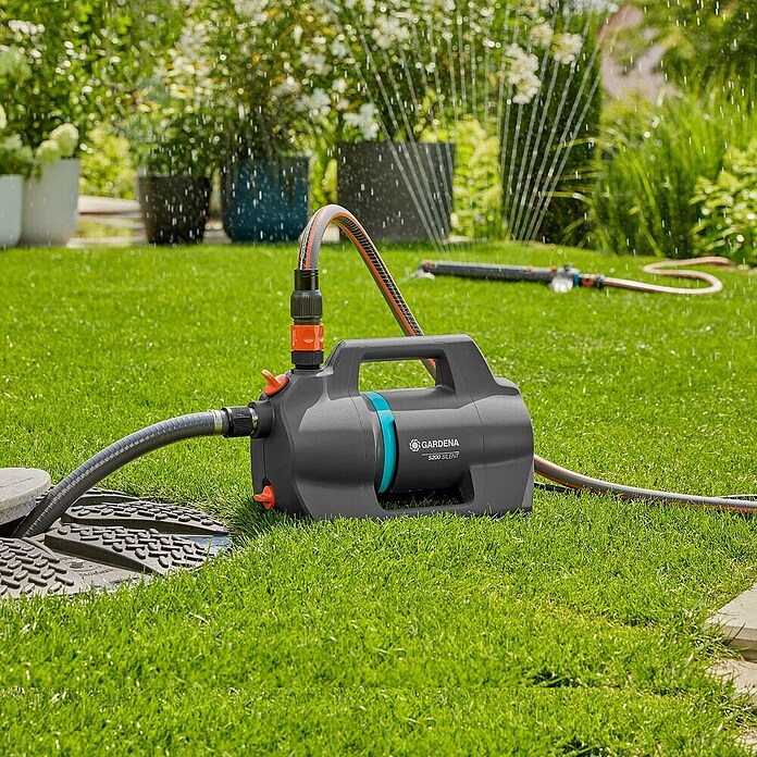 Gardena Gartenpumpen-Set 5200 Silent inkl. Schlauch & Sauggarnitur (600 W, Max. Fördermenge: 5 300 l/h) | BAUHAUS