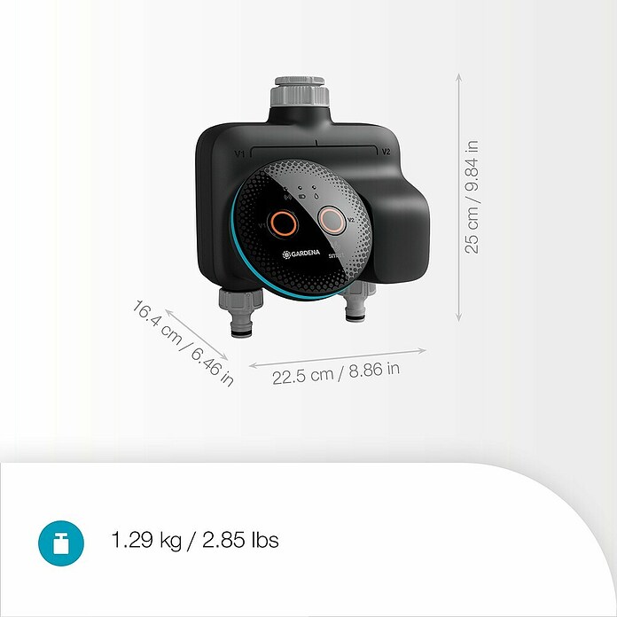 Gardena Smart system Bewässerungsautomat Dual Water Control Set (Betriebsdruck: 0,5 bar - 12 bar, Bewässerungsdauer: 1 min - 10 h) | BAUHAUS