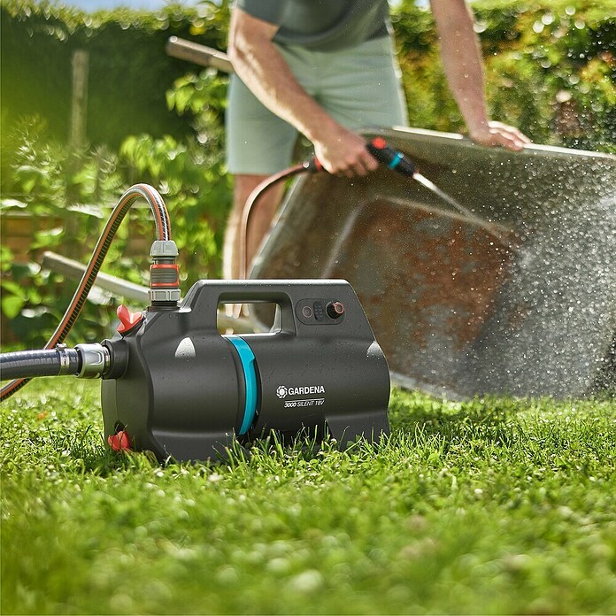 Gardena Power for All 18V Akku-Gartenpumpe 3000 Silent (18 V, Li-Ionen, Ohne Akku, Max. Fördermenge: 3 000 l/h) | BAUHAUS