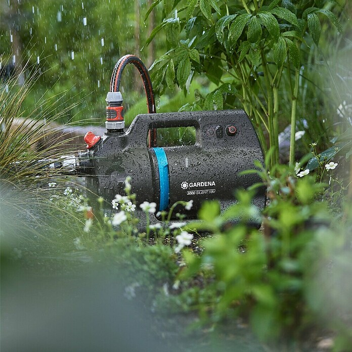 Gardena Power for All 18V Akku-Gartenpumpe 3000 Silent (18 V, Li-Ionen,  Ohne Akku, Max.