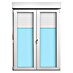 Balconera de PVC practicable-oscilobatiente 