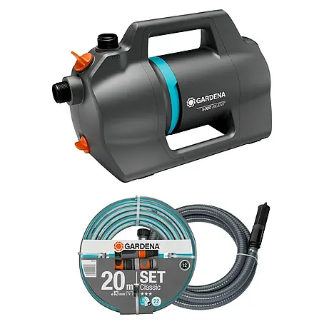 Gardena  Gartenpumpen-Set 5000 Silent inkl. Gartenpumpe 5000 Silent inkl. Schlauch & Sauggarnitur