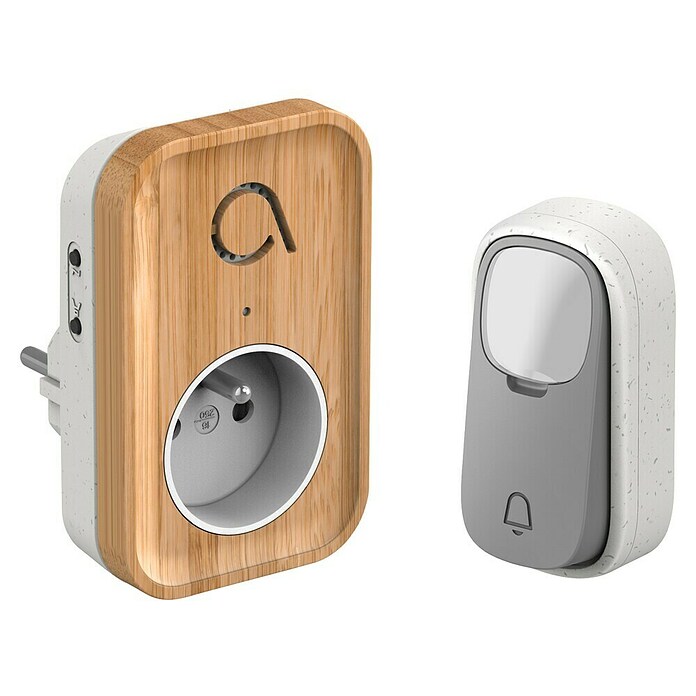Avidsen Juego de timbre inalámbrico Bamboo Plug (150 m, 85 dB, Sin corriente, IP44) | BAUHAUS