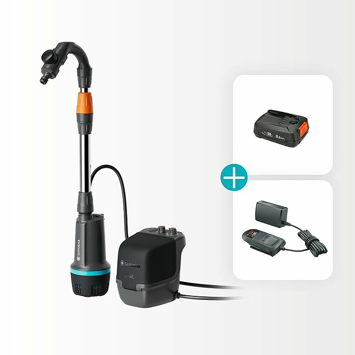 Gardena Power for All 18V Akku-Regenfasspumpe 2600 Comfort (1 Akku, Max. Fördermenge: 2 600 l/h) | BAUHAUS