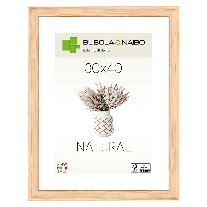 Marco de fotos 2701 (Natural, 30 x 40 cm, Madera)