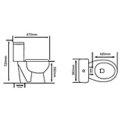 Set stajaća WC školjka s daskom Basic  (Š x V: 64,5 x 76,5 cm, Bijela) | BAUHAUS