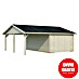 Palmako Garaje con carport Roger con puerta abatible 