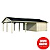 Palmako Garaje con carport Roger con puerta abatible 