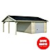 Palmako Garaje con carport Roger con puerta seccional 