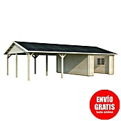 Palmako Garaje con carport Roger sin puerta (Medidas ext. (An x Pr): 1.006 x 619 cm, Natural, Madera, 19 m², Sin tratar) | BAUHAUS