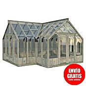 Palmako Invernadero Emilia XL (Medidas ext. (An x Pr): 421 x 543 cm, Madera, 18 mm, Gris) | BAUHAUS