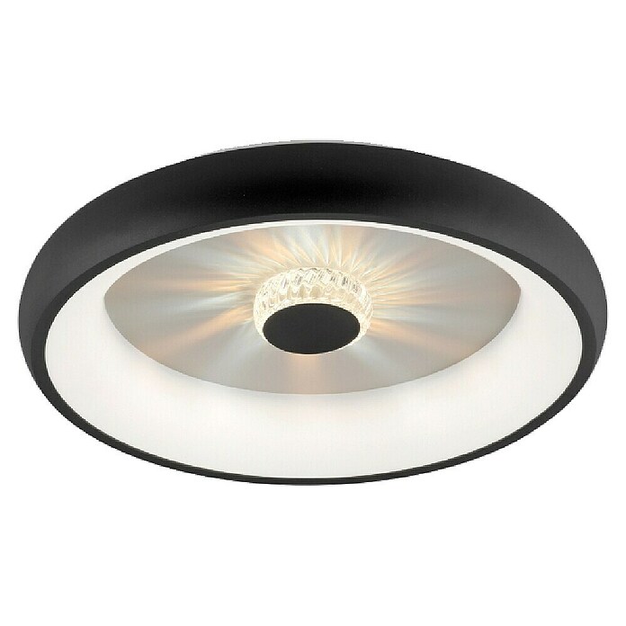 Just Light Plafón LED redondo Vértigo (33 W, Ø x Al: 46,5 x 9,5 cm, Negro, Multicolor) | BAUHAUS