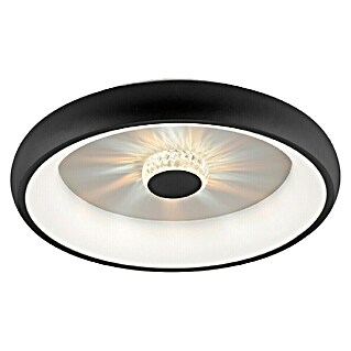 Just Light Plafón LED redondo Vértigo (33 W, Ø x Al: 46,5 x 9,5 cm, Negro, Multicolor)