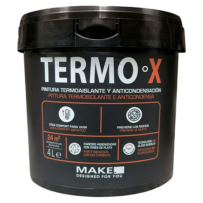 Pintura térmica y anticondensación Termo-X (Blanco, Mate, 4 l, Consumo por m²: 6 l - 8 l) | BAUHAUS