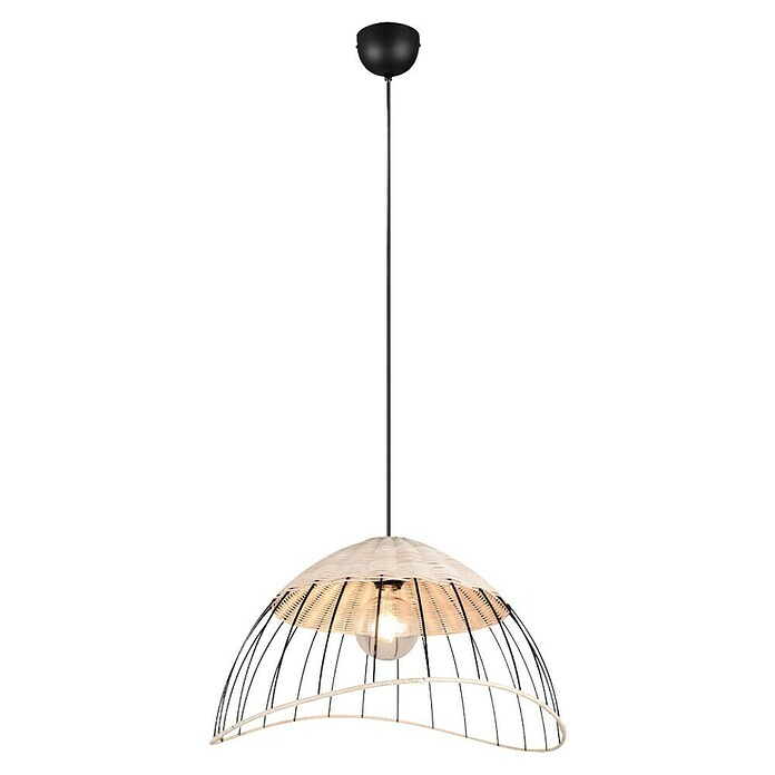 Trio Lighting Lámpara colgante redonda Sandrine (28 W, Ø x Al: 48 x 150 cm, Negro, E27) | BAUHAUS