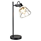 Trio Lighting Lámpara de sobremesa redonda Jerome (10 W, Ø x Al: 16 x 50 cm, Negro, E27) | BAUHAUS