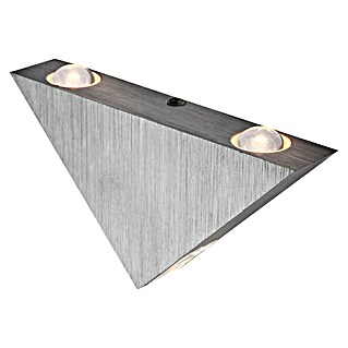 Globo Zidna LED svjetiljka (3 W, Četkani aluminij, Prozirno, Topla bijela)