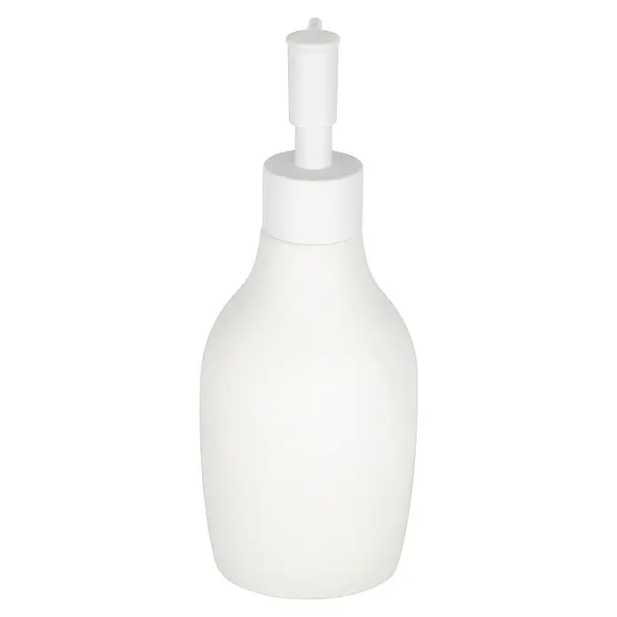Venus Flakoni Seifenspender - Polyresin, Weiß - Eine schlichte, weiße Seifenspender-Flasche mit einem praktischen Pumpspender-Aufsatz für Badezimmer oder Küche.