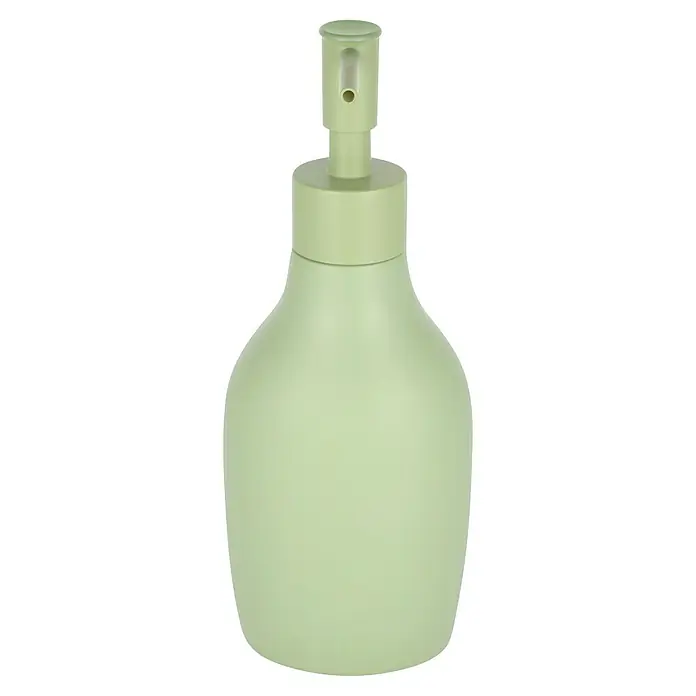 Venus Flakoni Seifenspender - Polyresin, Grün - Hellgrüner Seifenspender mit Pumpkopf für Badezimmer oder Küche, ideal für Flüssigseife und Lotionen. Praktisch und dekorativ.