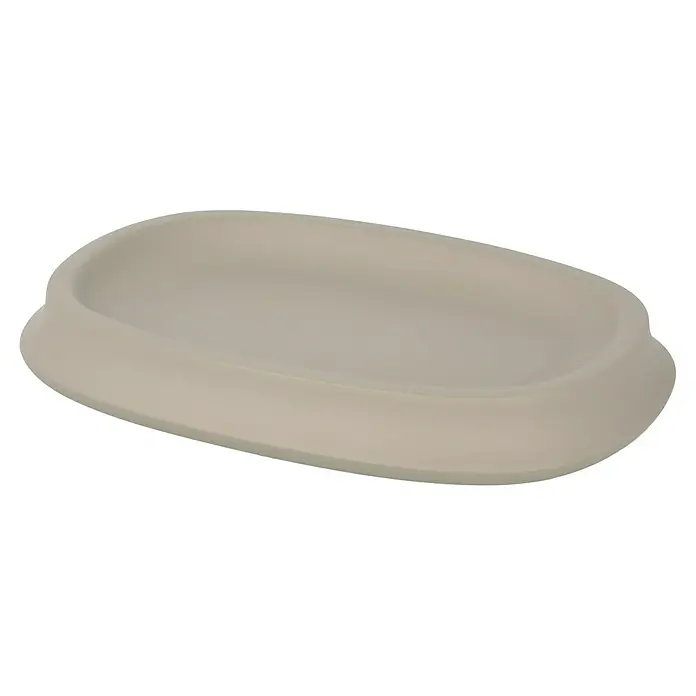 Venus Flakoni Seifenschale - Beige, Polyresin - Diese Aufnahme zeigt eine elegante, beigefarbene Keramikschale mit einer sanft geschwungenen Form und einem modernen Design, ideal für jedes Zuhause.