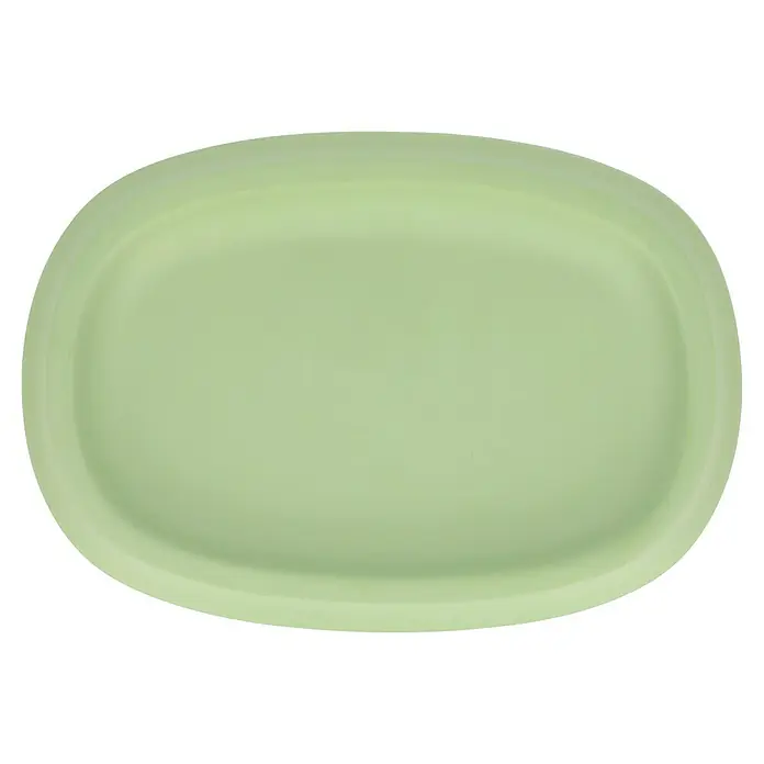 Venus Flakoni Seifenschale - Sage, Polyresin - Ein hellgrüner, ovaler Teller, ideal für Mahlzeiten oder als dekoratives Element in Ihrem Zuhause. Schlichtes Design für jeden Anlass.