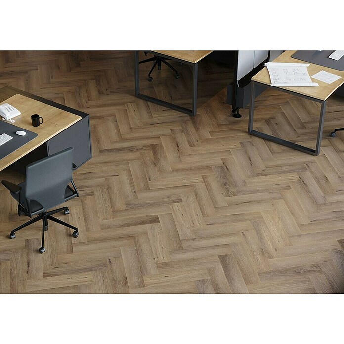 Vinylvloer visgraat Frisco Oak (148 x 592 x 4,5 mm, Frisco Oak, Visgraat) | BAUHAUS
