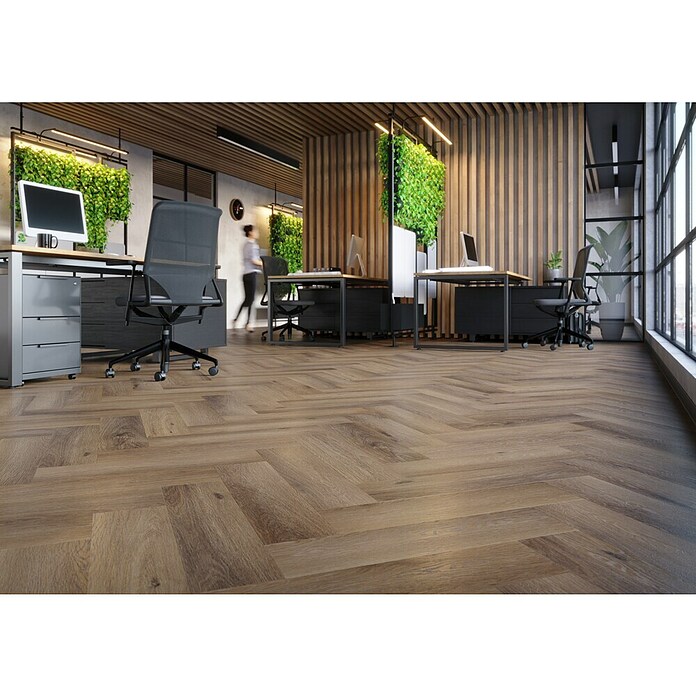 Vinylvloer visgraat Frisco Oak (148 x 592 x 4,5 mm, Frisco Oak, Visgraat) | BAUHAUS